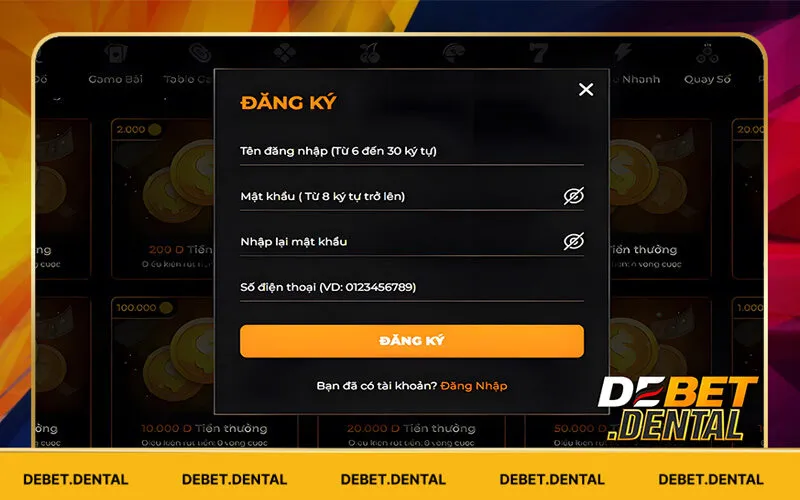 Quy trình đăng ký Debet dành cho các tân binh